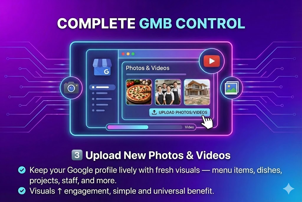 showing how easy you can add photos, menus and much more with ReGrow review management